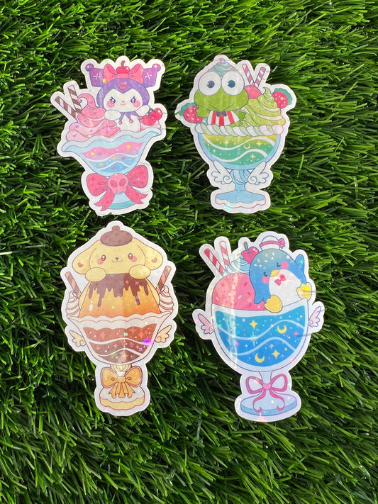 Animal Dessert Holographic Sticker